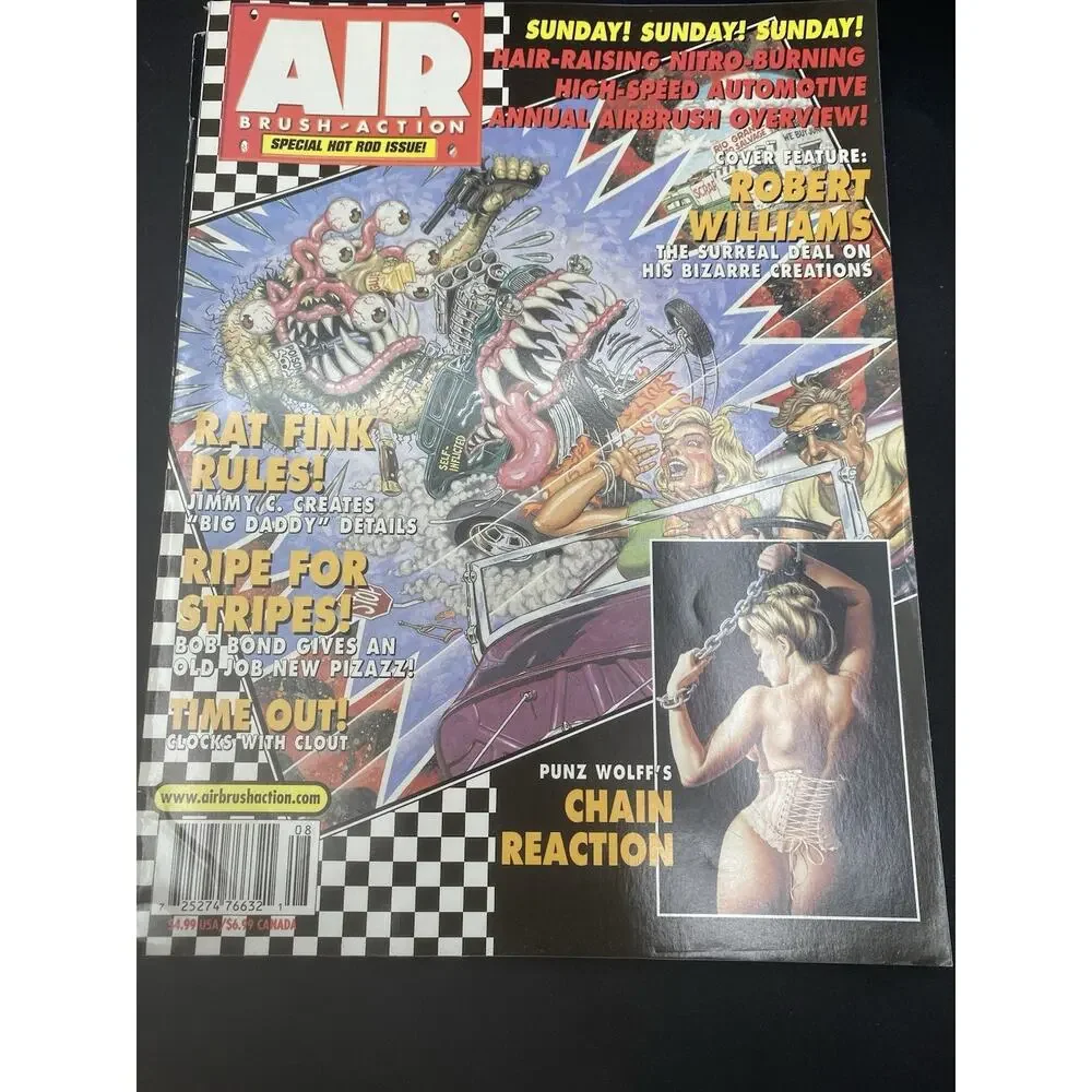 Lot Of 4 AIRBRUSH ACTION MAGAZINES February/December /Hot Rod Issue